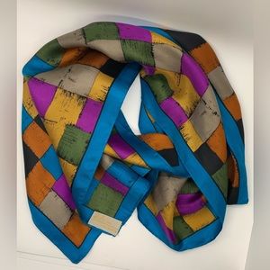 ELAINE GOLD 100% silk scarf.  Collection XIIX.